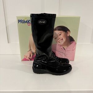 Primigi Girls' Black Patent Leather boots size EU 34/US 2.5